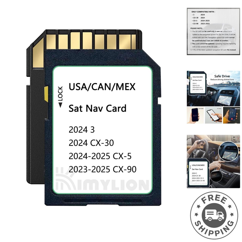 Reliable 32GB GPS Navigation SD Card for Mazda: Compatible with 2024 Models