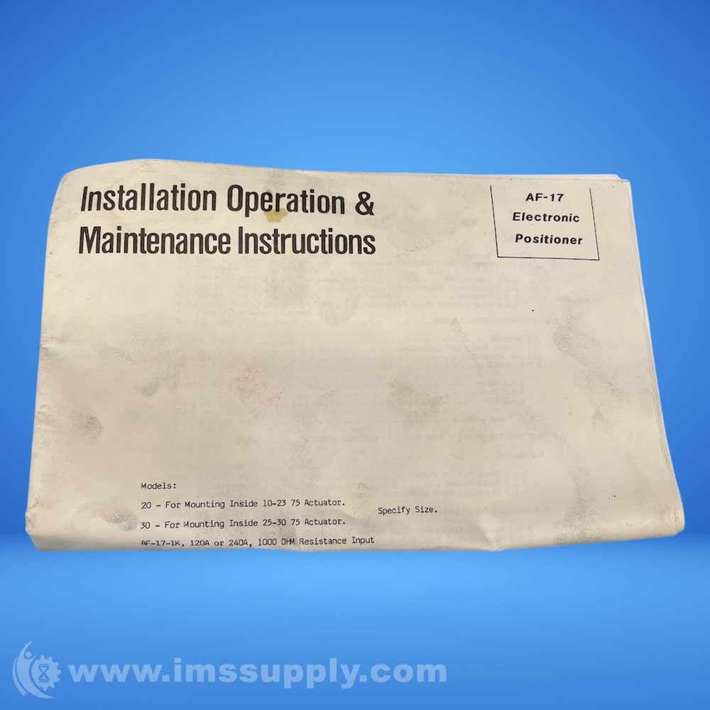 Worcester Controls AF-17 Electronic Positioner FNIP