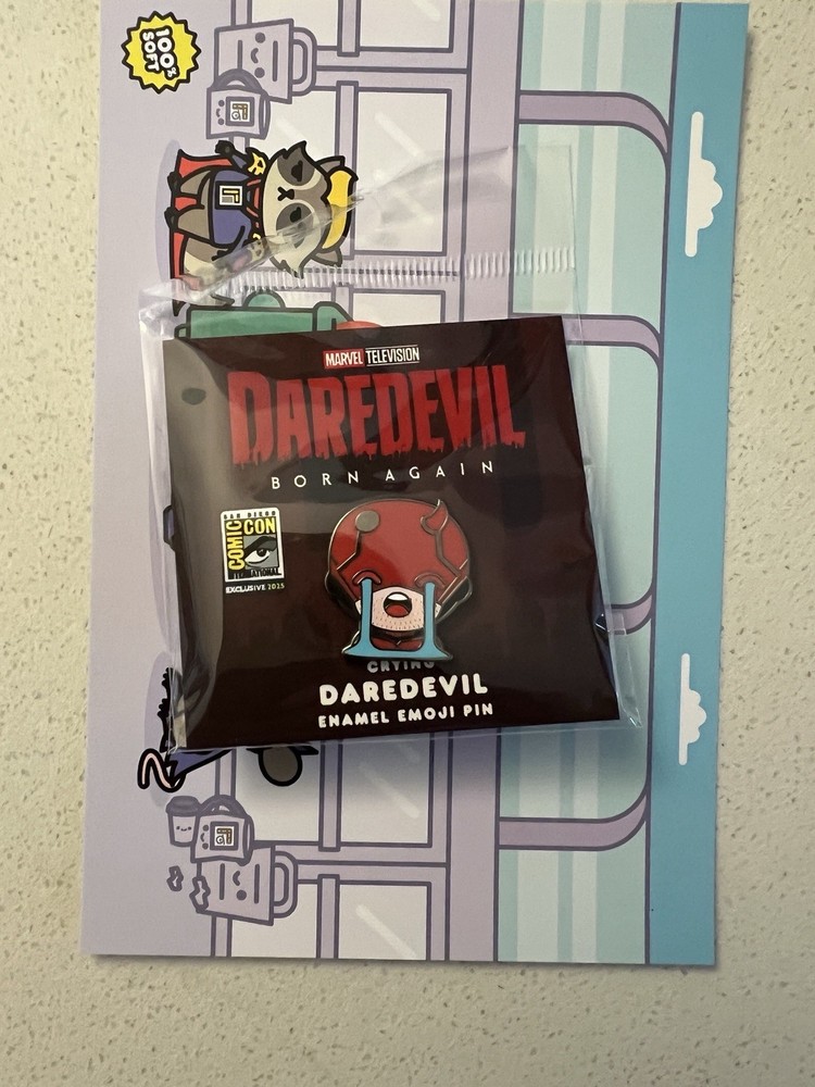 SDCC 2025 Marvel Crying Daredevil Enamel Pin 100% Soft (IN HAND)