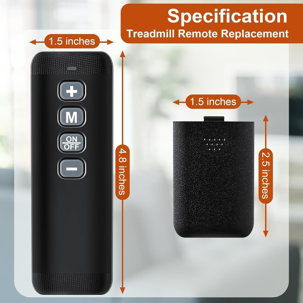 Lightweight Ergonomic Treadmill Remote for Q1 Models - 33 Feet Range, Easy Use