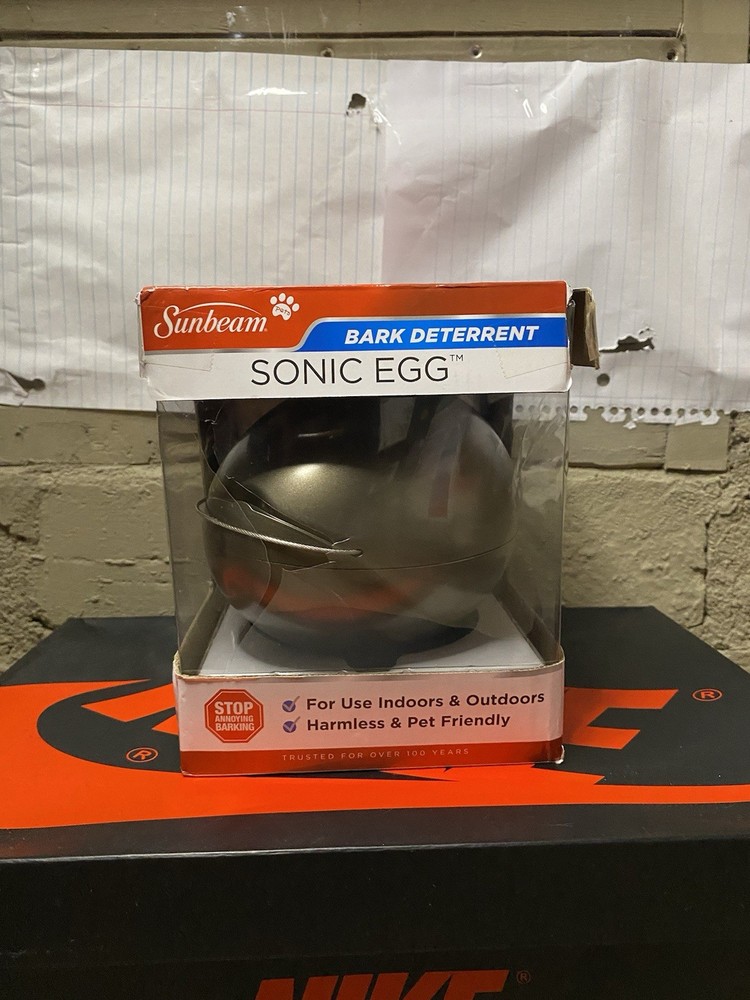 Sunbeam SBBCU1 Sonic Egg Ultrasonic Bark Control Device. NIB