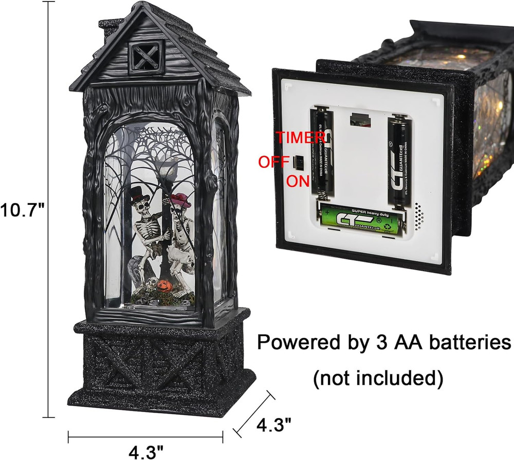 Halloween Ghost Projection Snow Globe Lantern � Lighted, Timer & Battery/Plug-In