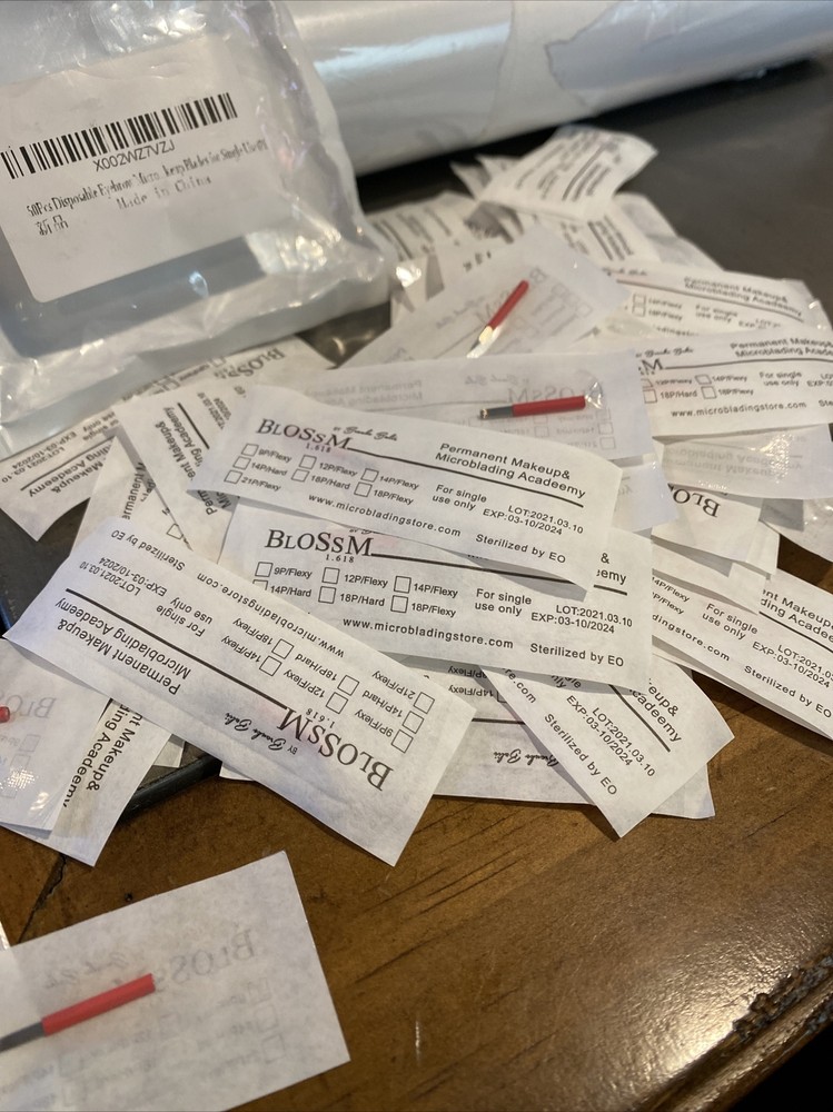 Eyebrow Tattoo Needle Blossm 50Pcs Microblading Shading Permanent Make Up