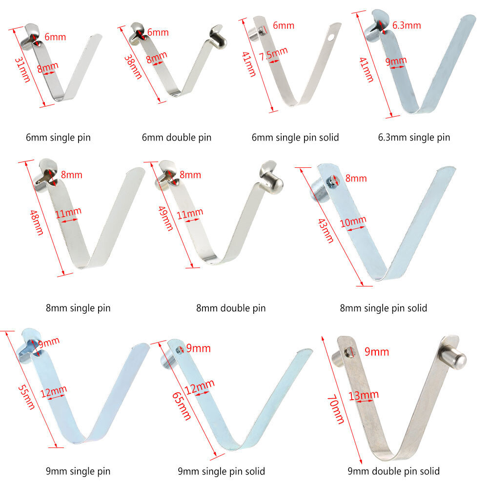6pcs Kayak Paddle Spring Clips Tent Clips Push Button Spring Snap Clip P0W3