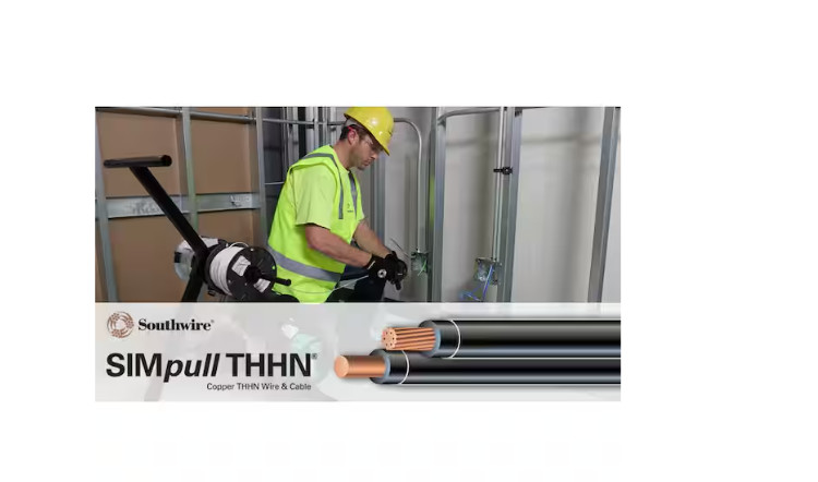 Southwire 100 ft. 14 Green Solid CU THHN Wire