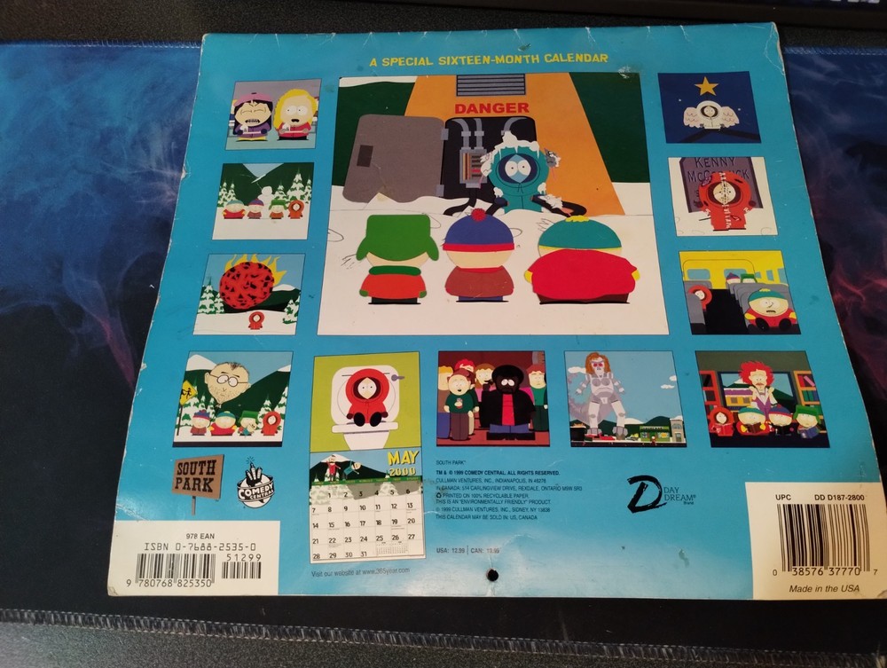 South Park 16 Month 2000 Calendar