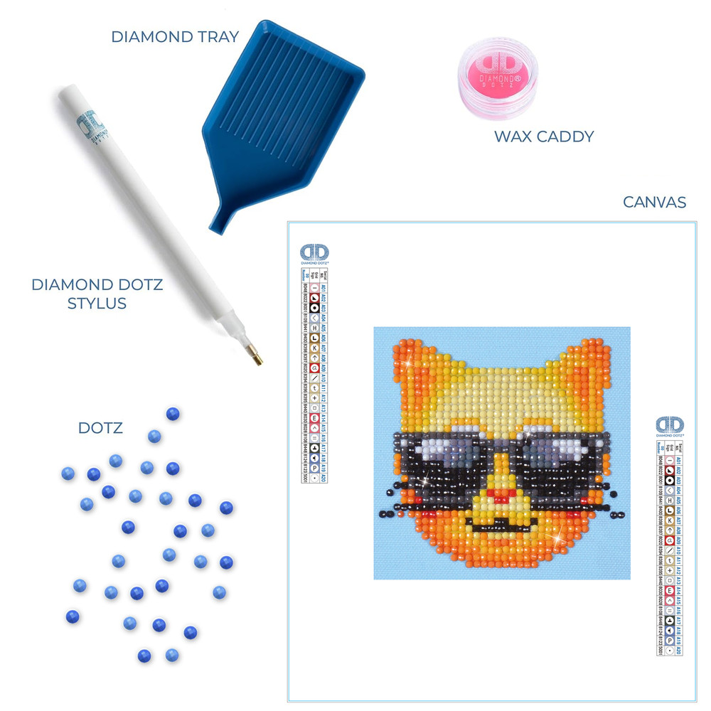 Diamond Dotz Kool Kat Diamond Painting Kit