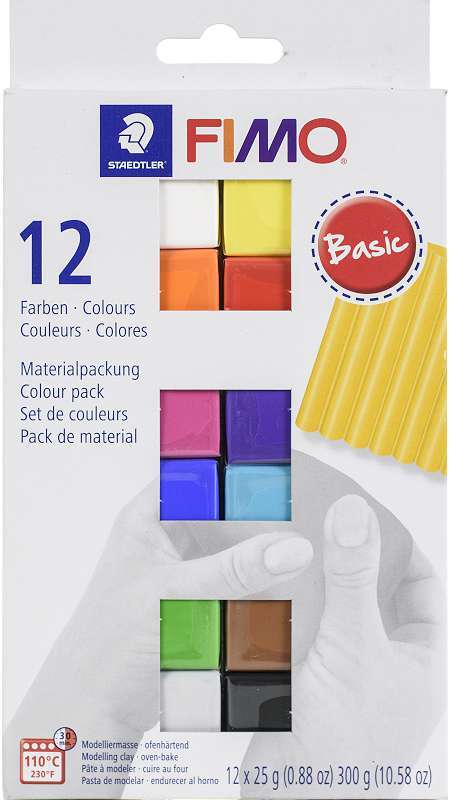 Fimo Professional Soft Polymer Clay 12/Pkg Basic