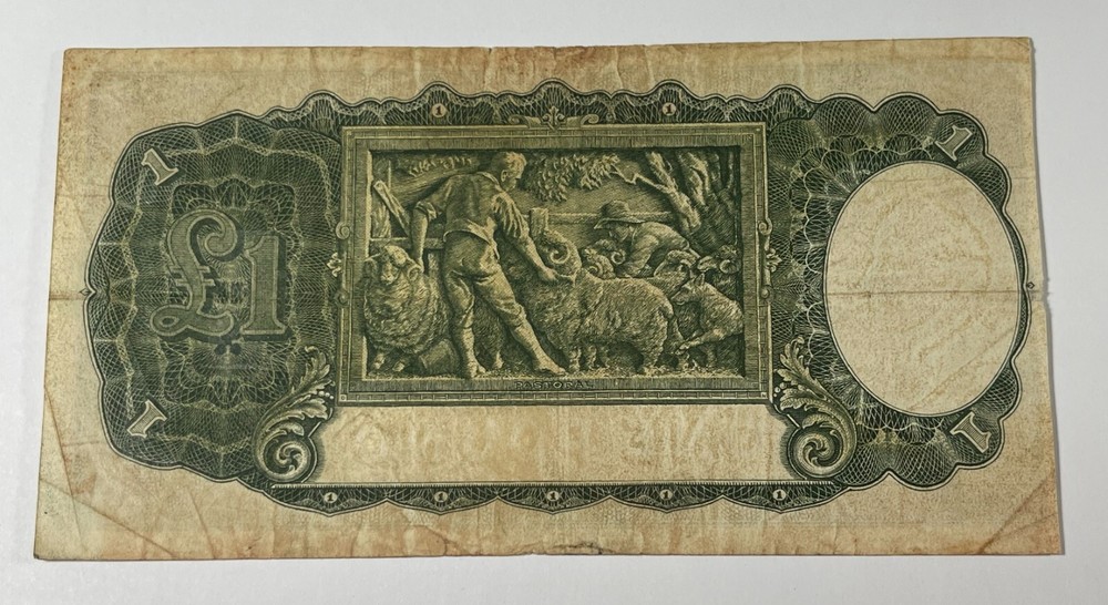 Australia 1942 1 Pound Note (#118) some stains