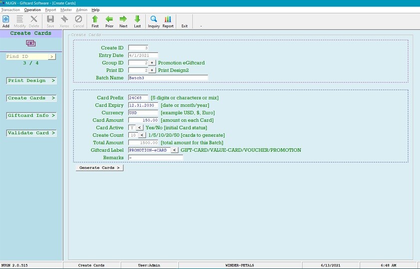 Store Giftcard Design Software - Loyalty Inventory Pos NUGN