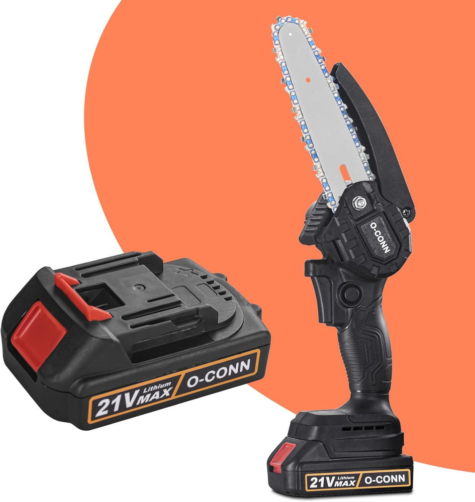 Mini Chainsaw Battery Replacement, 21V MAX 2000Mah Rechargeable Battery, Cordles