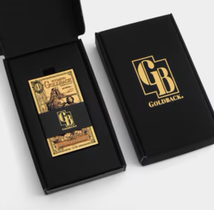Goldback Gold Note Box With Insert - Goldback Notes Not Included