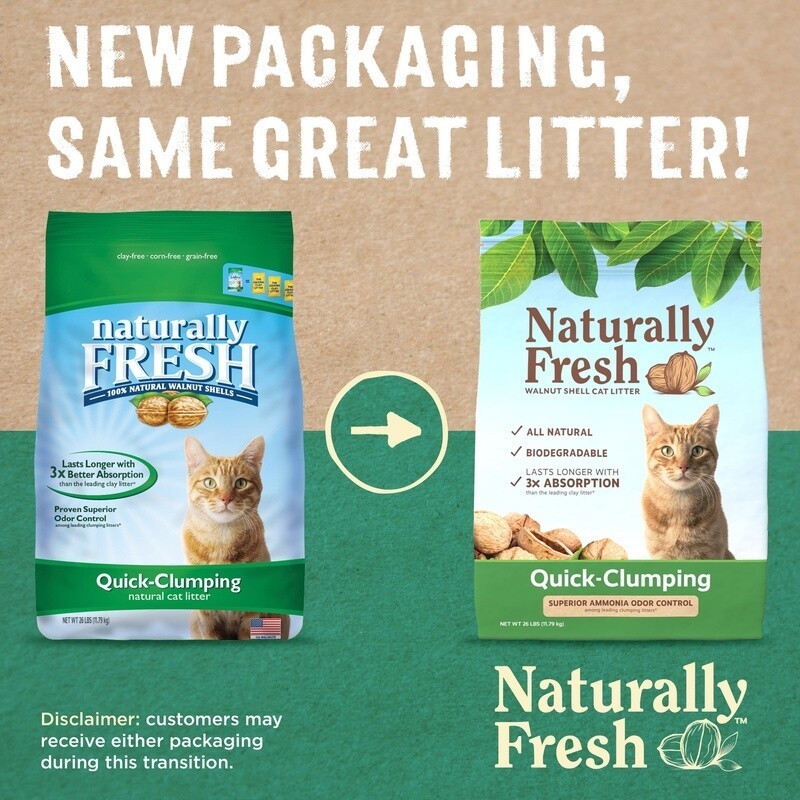 Eco-Friendly Cat Litter Quick-Clumping Walnut Shells Unscented 26 lb Low Dust US