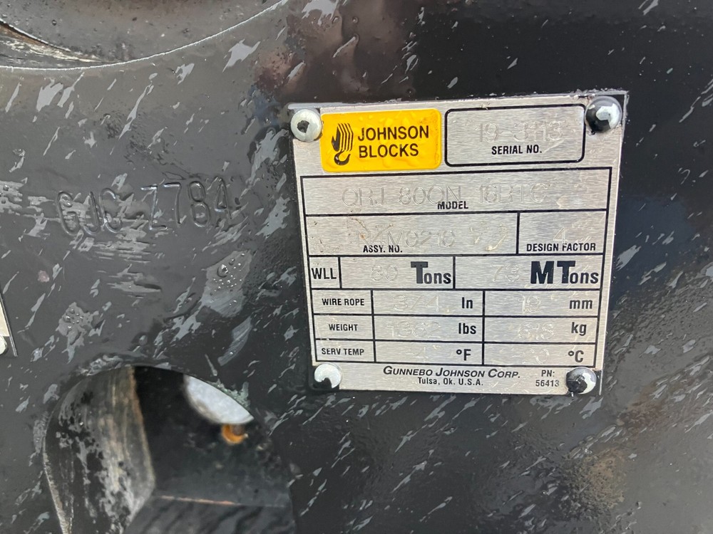 80 Ton 5 Sheave Johnson Block