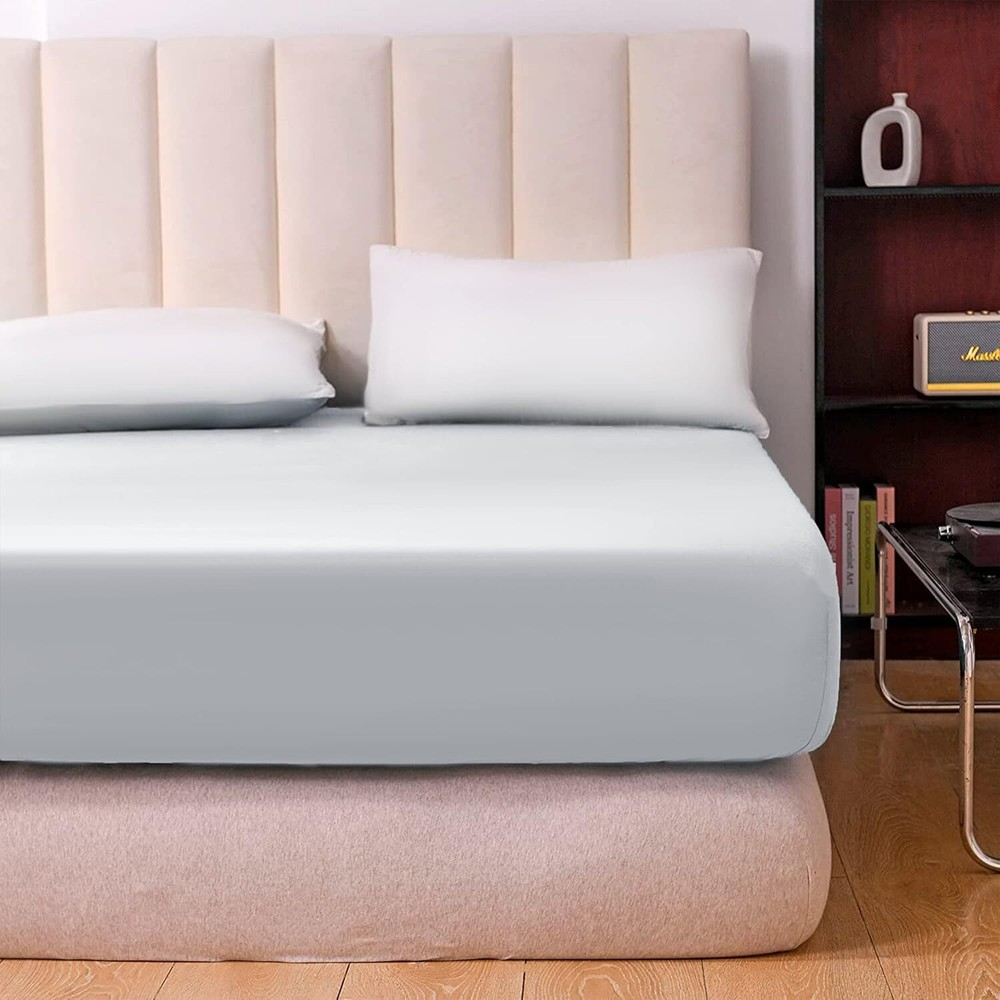 18"- 21" Extra Deep Pocket Fitted Sheet Elastic Corner Straps Soft Bed Sheet Set