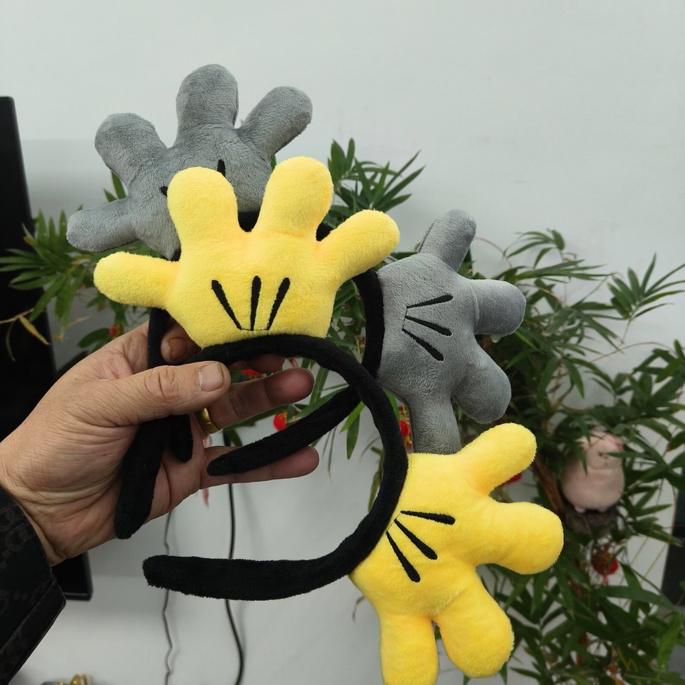 2pcs Mickey Mouse Yellow Gloves Mouse Ears Gray Ears Hat headband