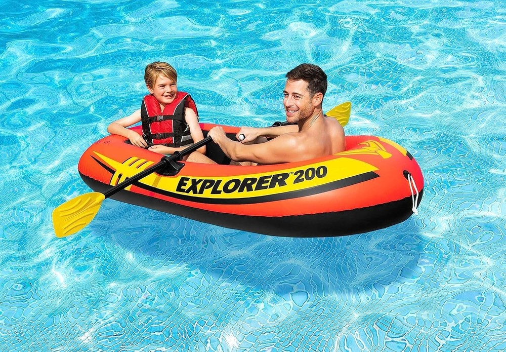 Bote Inflable Con Remos Balsa Bote De Pesca Resistente Durable Bomba De Aire NEW