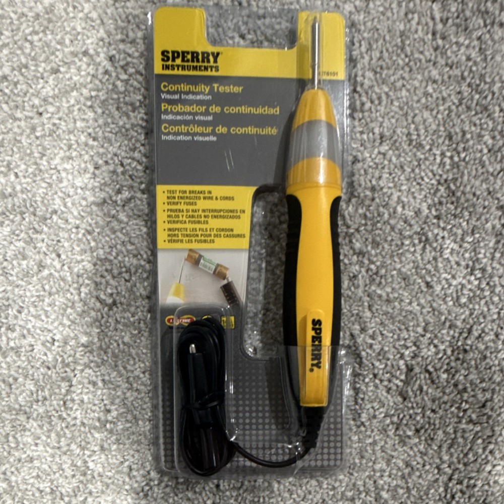 Sperry Instruments CT6101 Continuity Tester Visual Indication Yellow Black