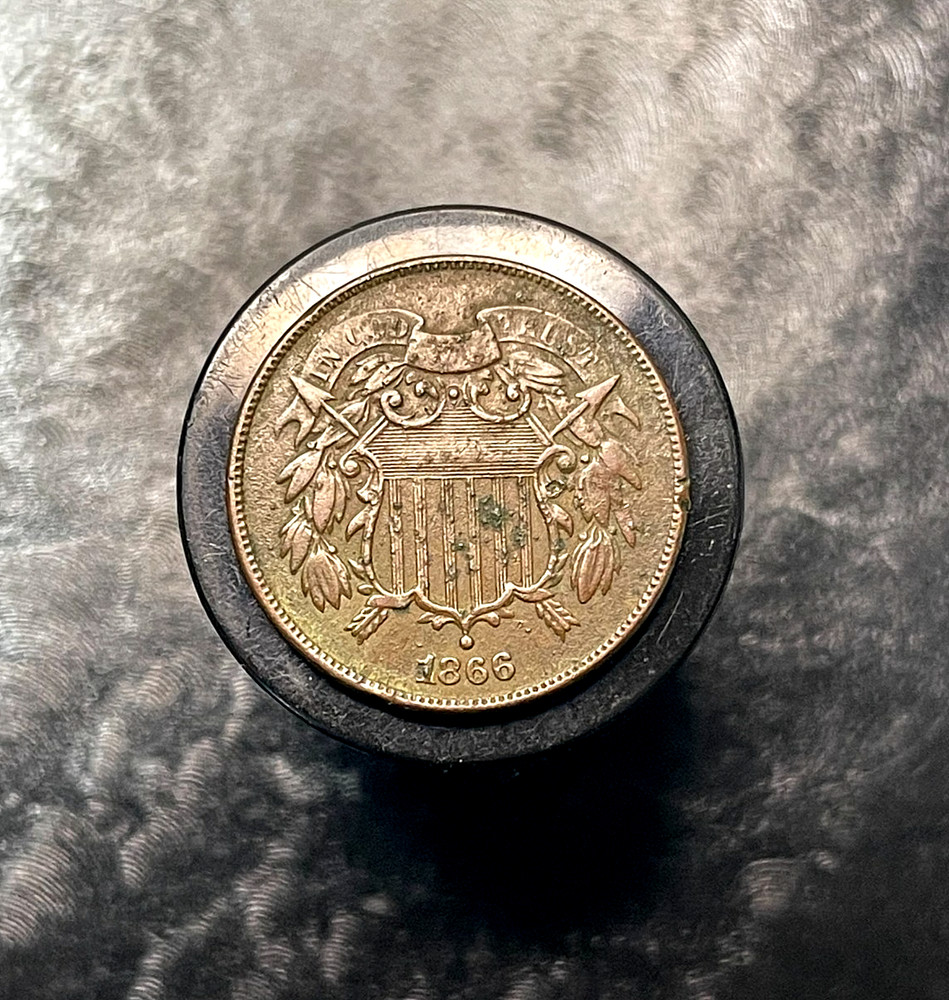 1866 2 Cent Piece XF+ - AU