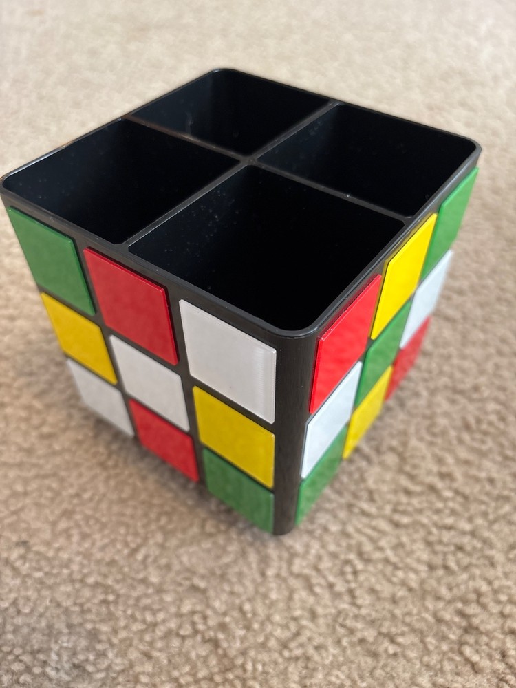 Plastic Rubik's Cube Tissue Box , Square Box Remote Holder, Multi Big Bang