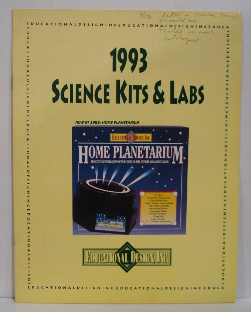 EDUCATIONAL DESIGN 1993 SCIENCE KITS & LABS CATALOG