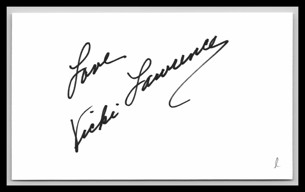 Vickie Lawrence - Comedienne - 3x5 Crd - Signed / Autograph (e)