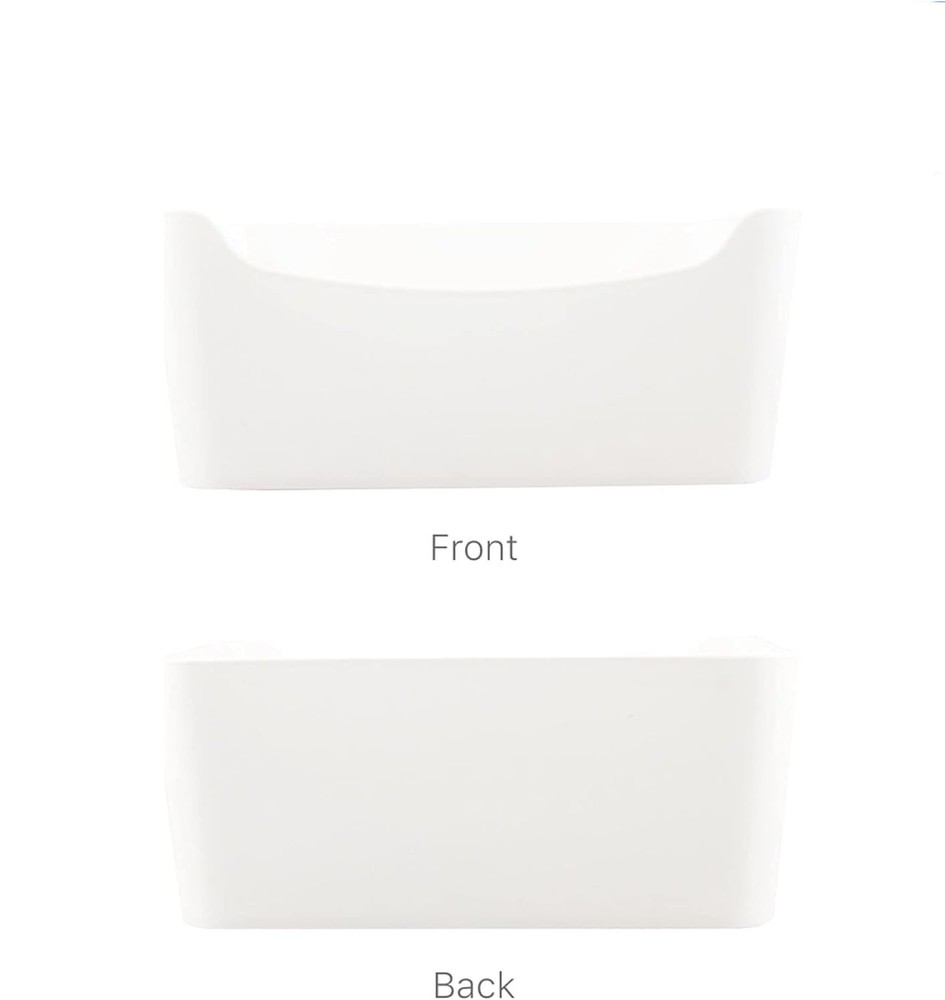 Ytteve 6-Pack Assorted White Plastic Storage Bins - Includes 2 Large (13" x 9...