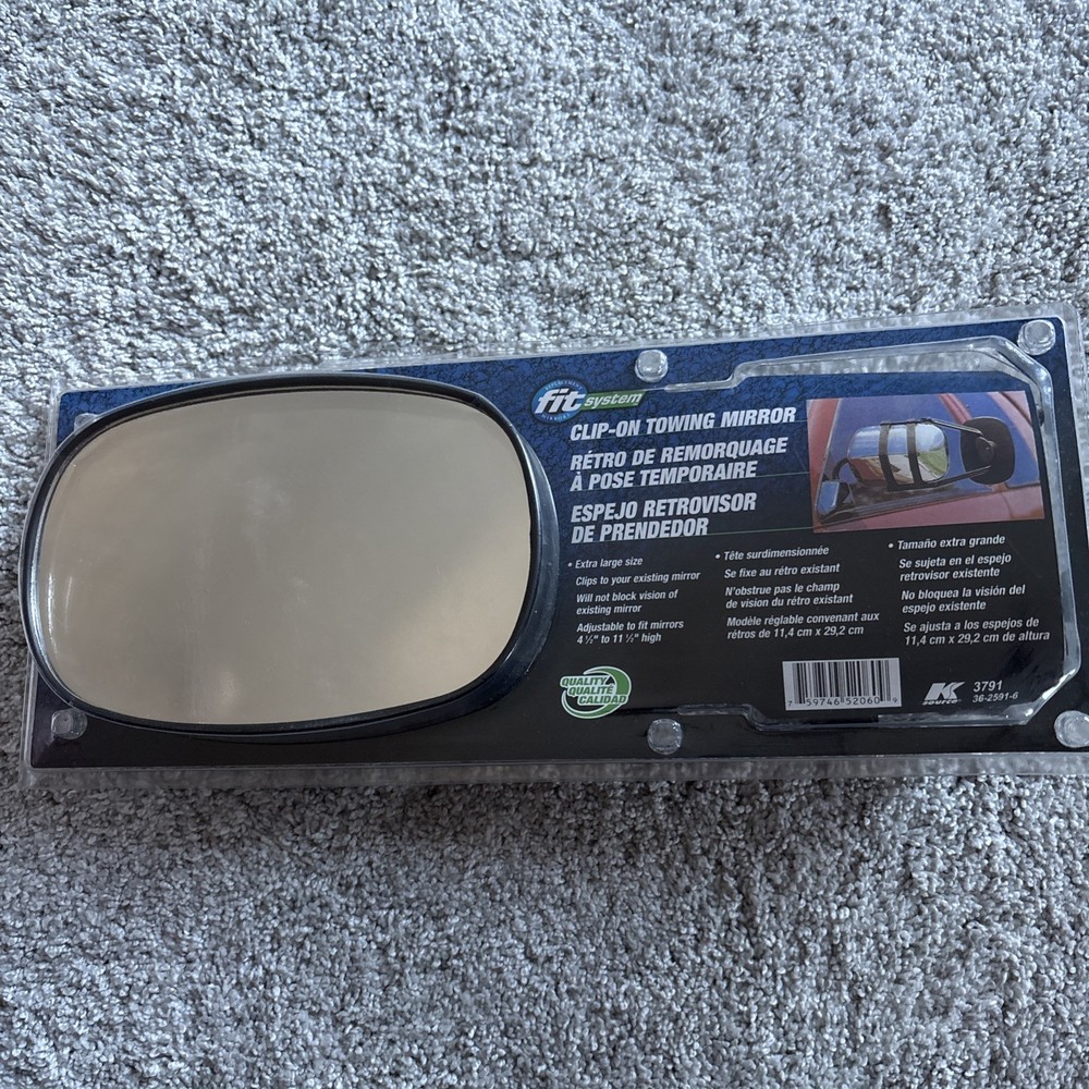 Clip On Towing Mirror Fit System K Source 3891 NEW Universal