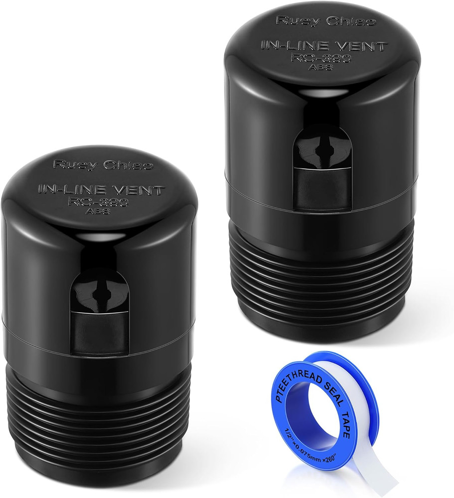 Enhon 1-1/2 Inch NPT ABS in Line Vent, Diaphragm RV Air Admittance Valve