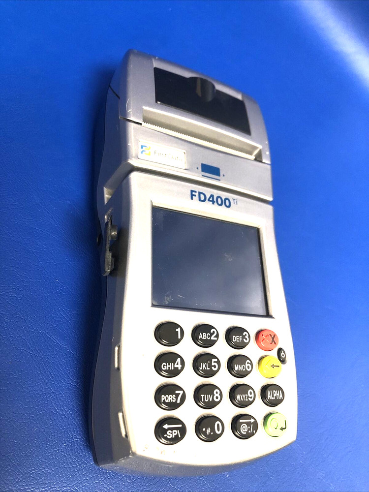 WORKING First Data FD400 Ti Business Card Terminal Reader/ No Supply