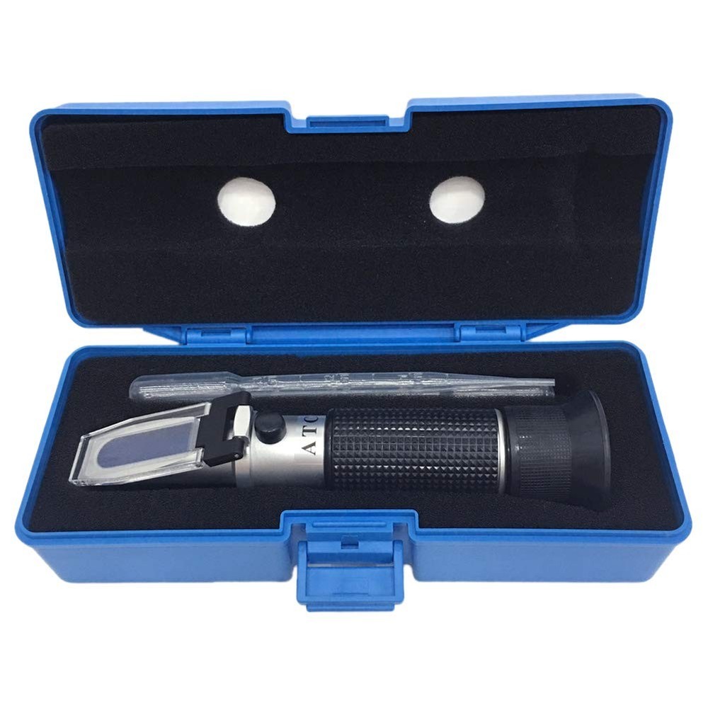 Brix Refractometer with ATC Dual Scale - Specific Gravity & Brix Hydrometer in