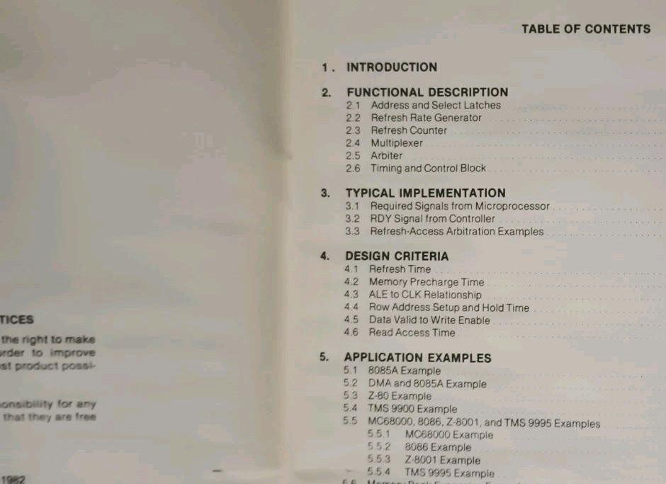 TMS4500A Dynamic Ram Controller User Manual 1982 Texas Instruments MOS Memory
