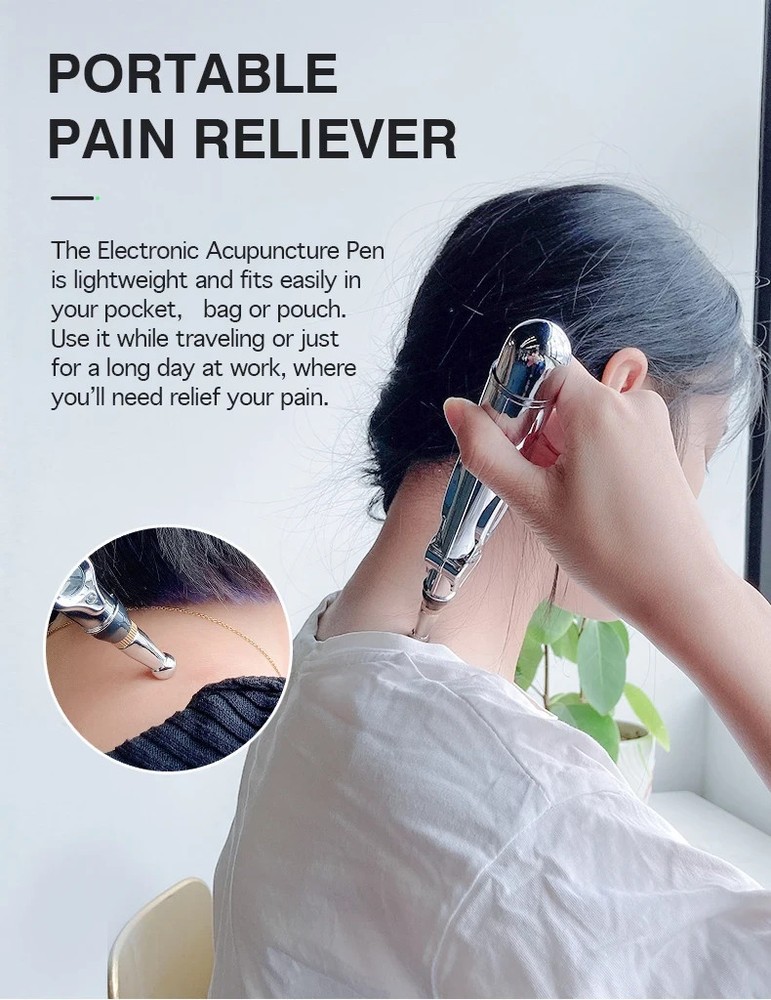 5-in-1 Electronic Acupuncture Pen Massage Therapy Tool Adjustable Intensity