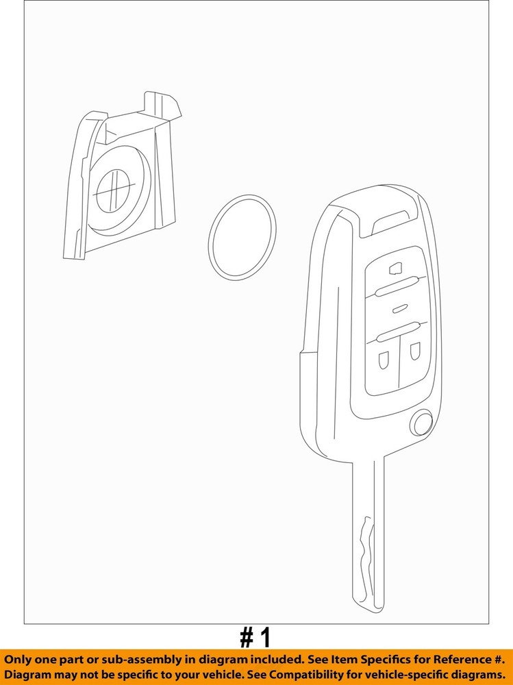 GM OEM 10-17 Terrain Electrical Keyless Entry Components-Transmitter 20873622
