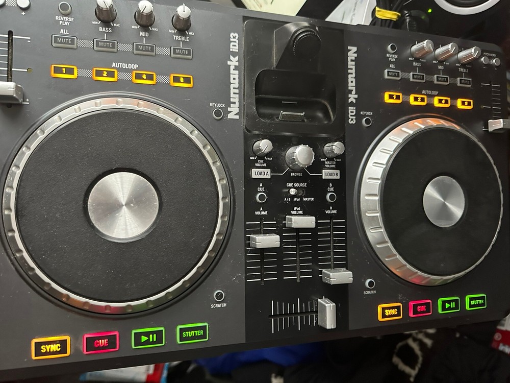 Numark DJ Controller iDJ3, USB iPod Dock Auto Loop Black Color, TESTED, No Cords