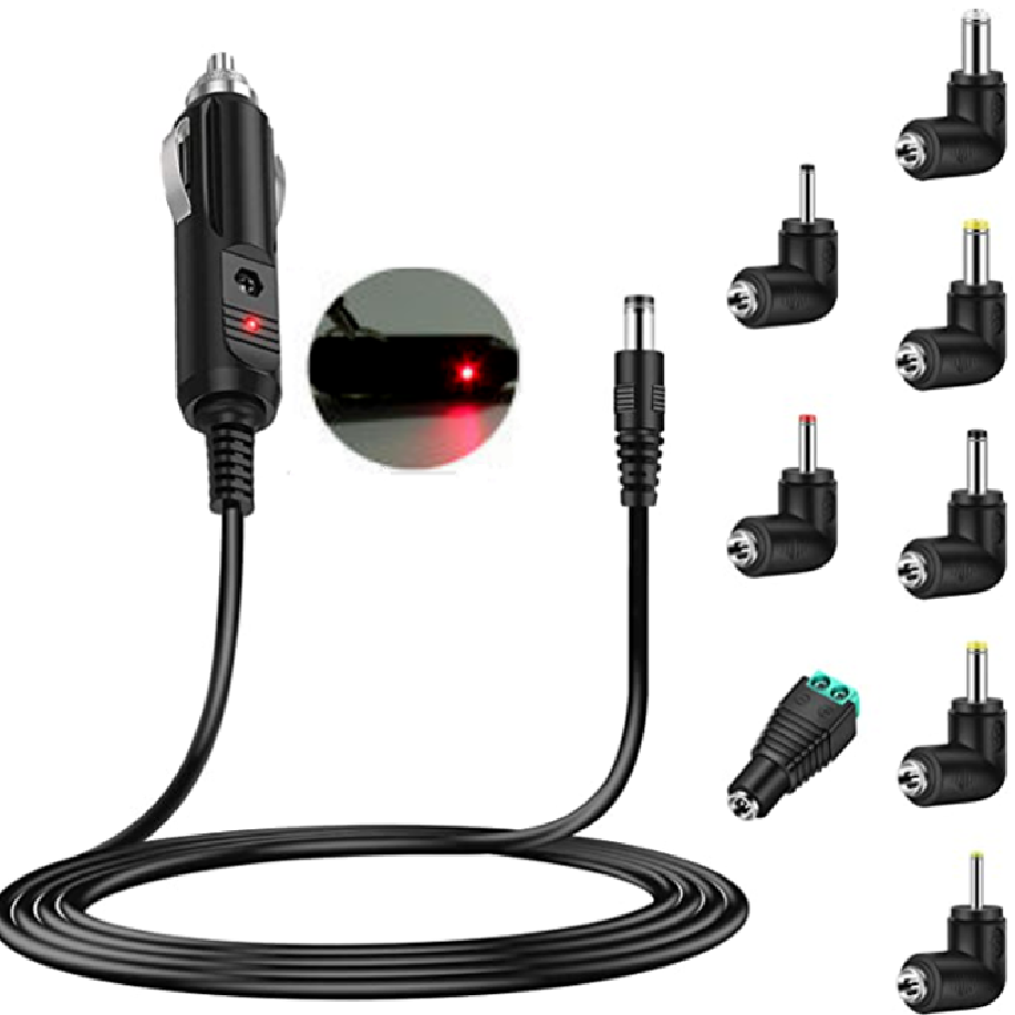 UNIVERSAL 12V 4A REPLACEMENT POWER CORD WITH 8-TIPS