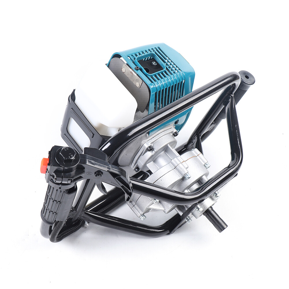 52CC 2.3HP Gas Powered Post Hole Digger Earth Auger Digging Engine w/ 4"&8" Bits