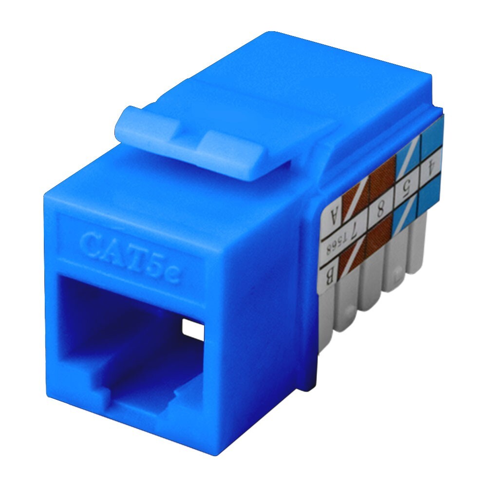 Construct Pro™ RJ45 Cat5e Keystone Jack Insert (Blue) Each