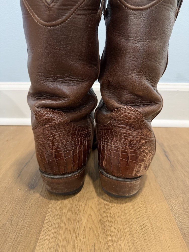 Men’s Tecovas Alligator Walnut Boots Size 12.5