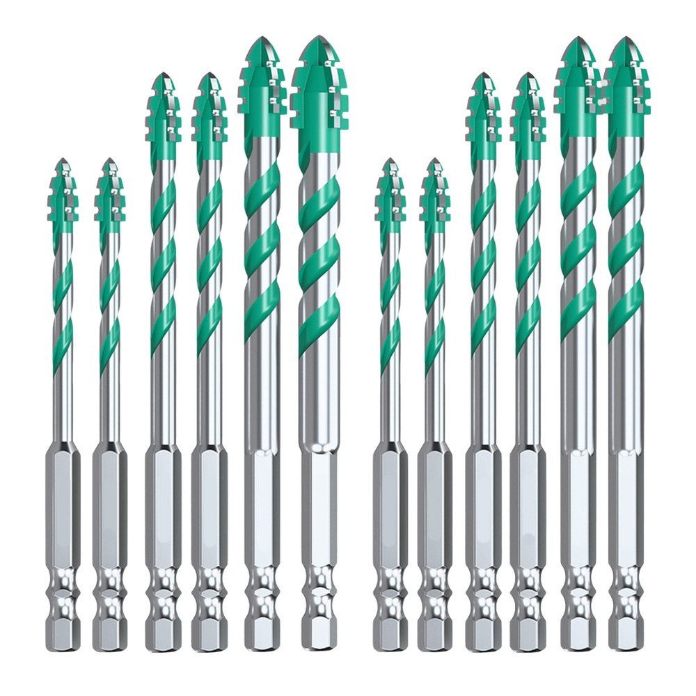 Heavy Duty 6 Piece Eccentric Drill Bit Set Designed For Tile And Concrete Tasks