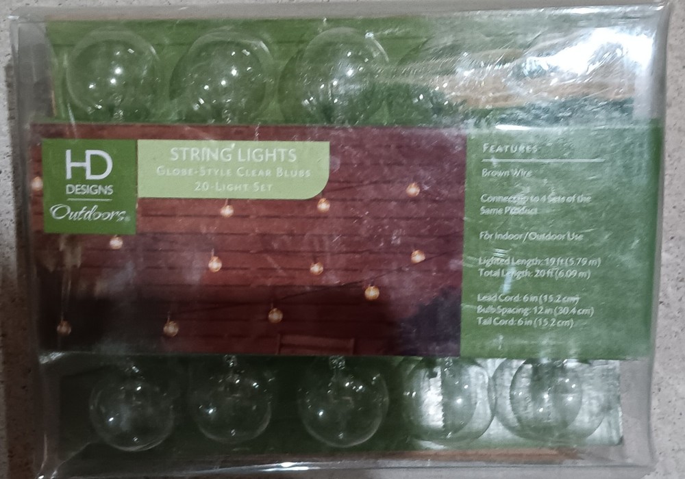 HD Designs Outdoor String Lights