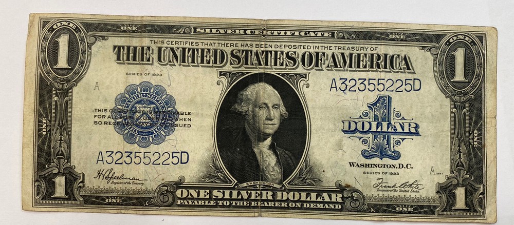 1923 1$ silver certificate large note Speelman/White