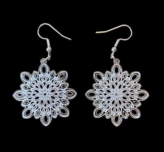 Acrylic Snowflake Earrings