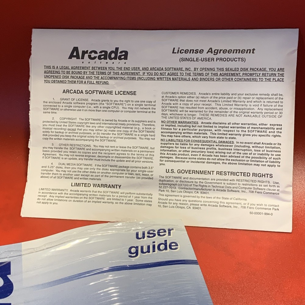 Arcada Backup For Minicartridge DOS/Windows User Guide