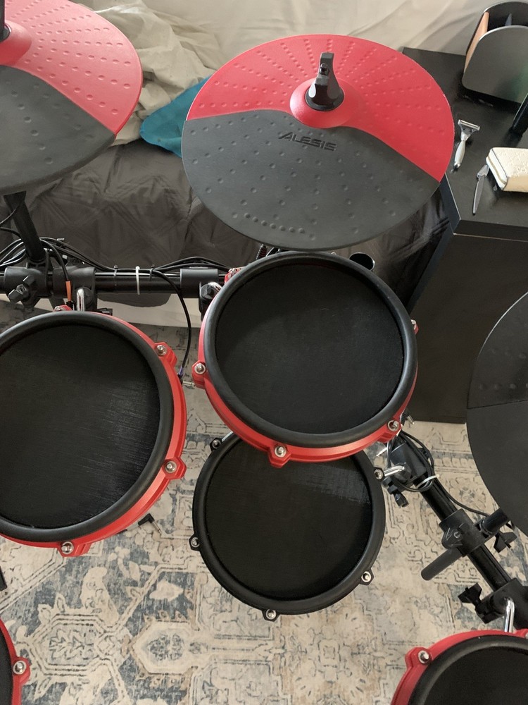 Alesis Nitro Max Expanded Electronic Drum Kit Red