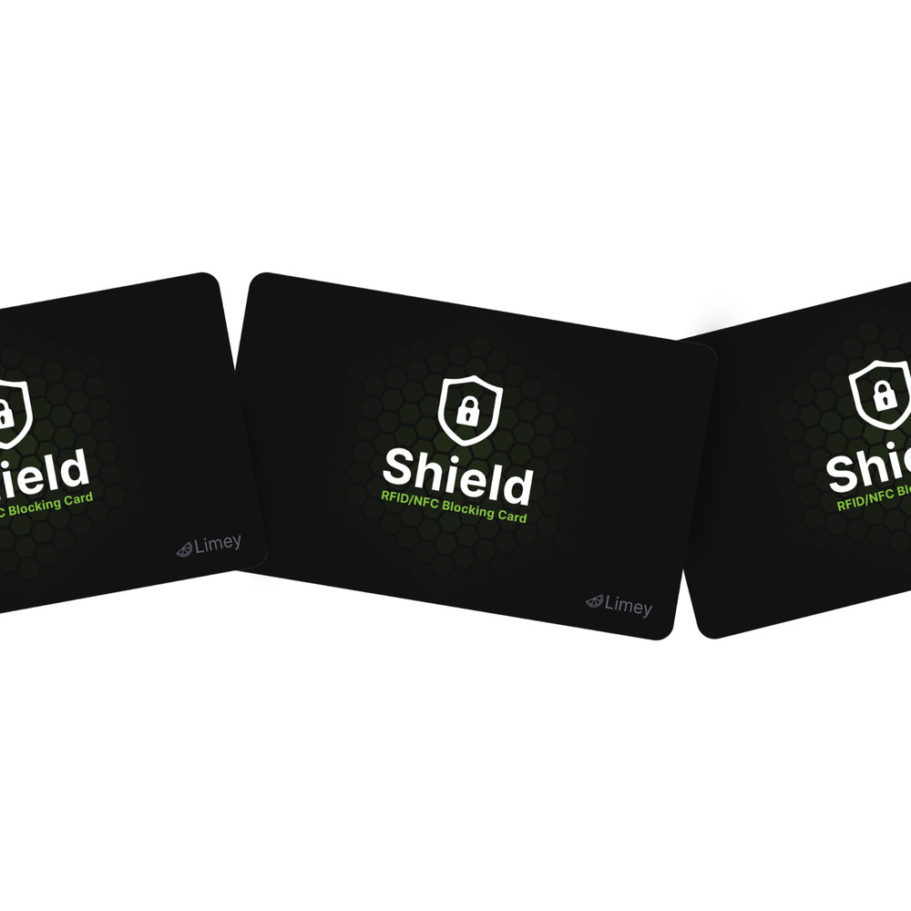 Limey Pack RFID Blocking Card Wallet Protector NFC Contactless Guard Black