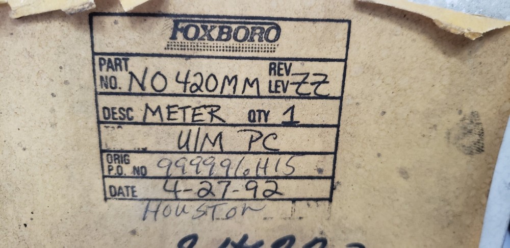 FOXBORO TRIPLETT NO 420MM PANEL METER, 0-100, NIB