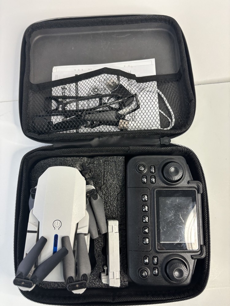 E88 Screen Foldable Drone With Controller Camera Case Ready To Fly! Gray