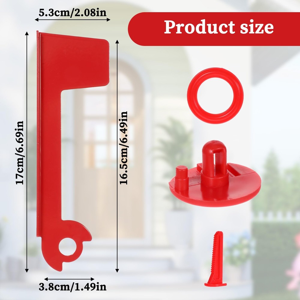 Mailbox Flag Replacement, Easy Installation Metal Mailbox Flag Universal Red