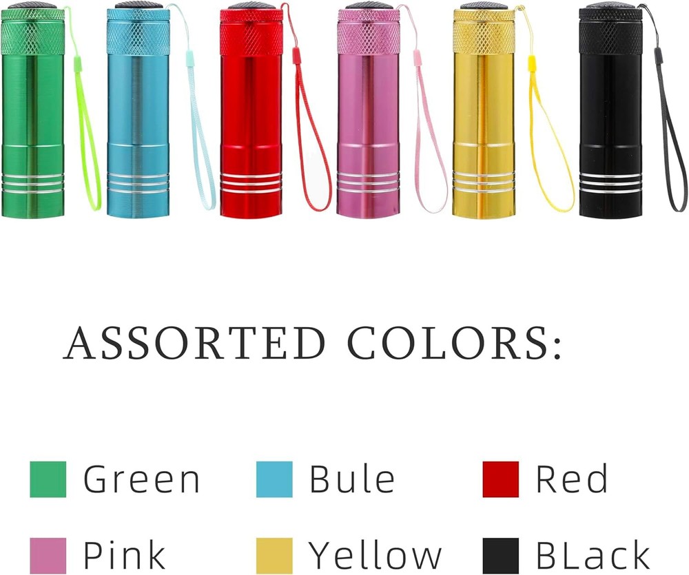 6 Pack Mini Flashlight Bulk, Small Aluminum LED Powerful Handheld Flash Light...